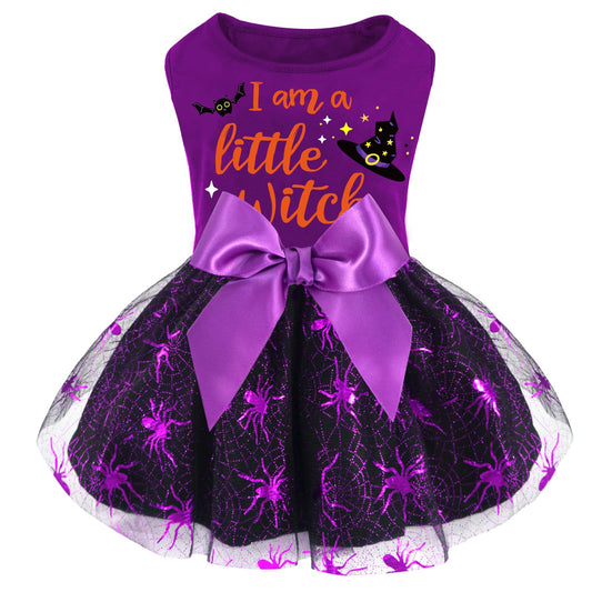 Halloween Tulle Dress, Dog Clothes for Small Dogs Girl
